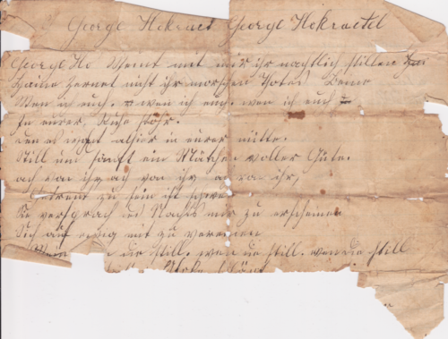 George Hochradel Letter